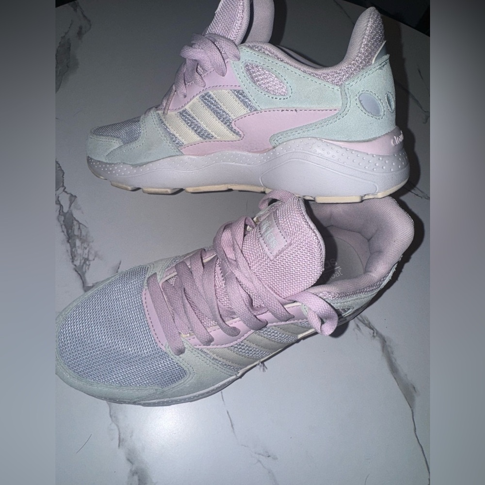 Adidas Mint and Lavender Sneakers